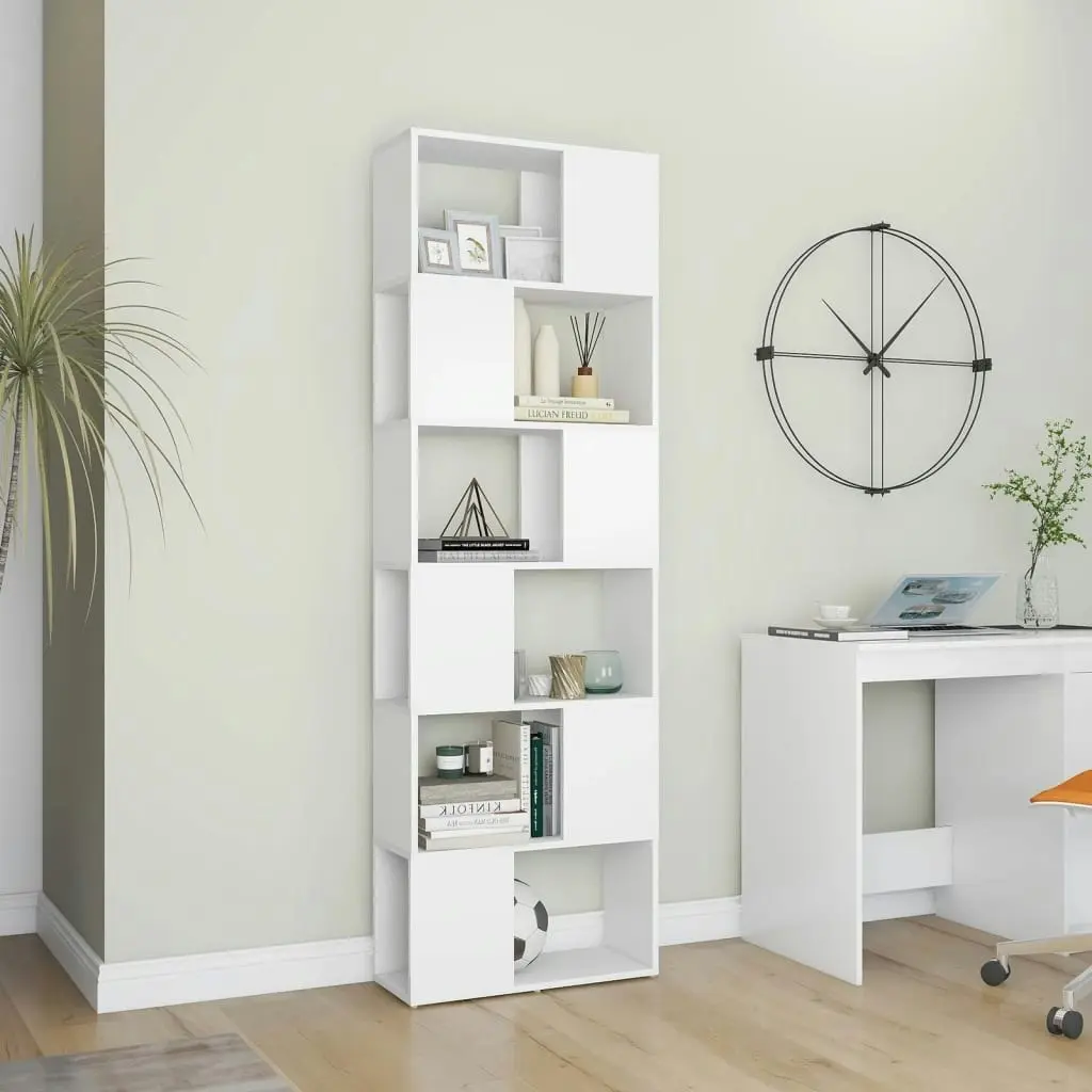 Book Cabinet Room Divider White 60x24x186 cm 809098