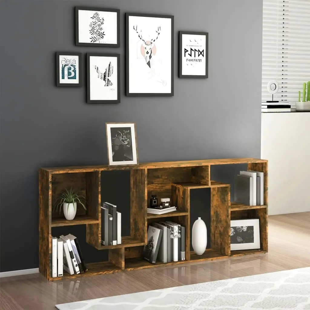 Book Cabinet Smoked Oak 67x24x161 cm Engineered Wood 815501