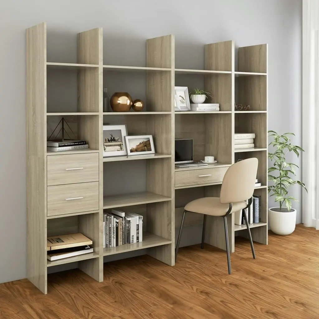 Book Cabinet Sonoma Oak 40x35x180 cm Engineered Wood 803419