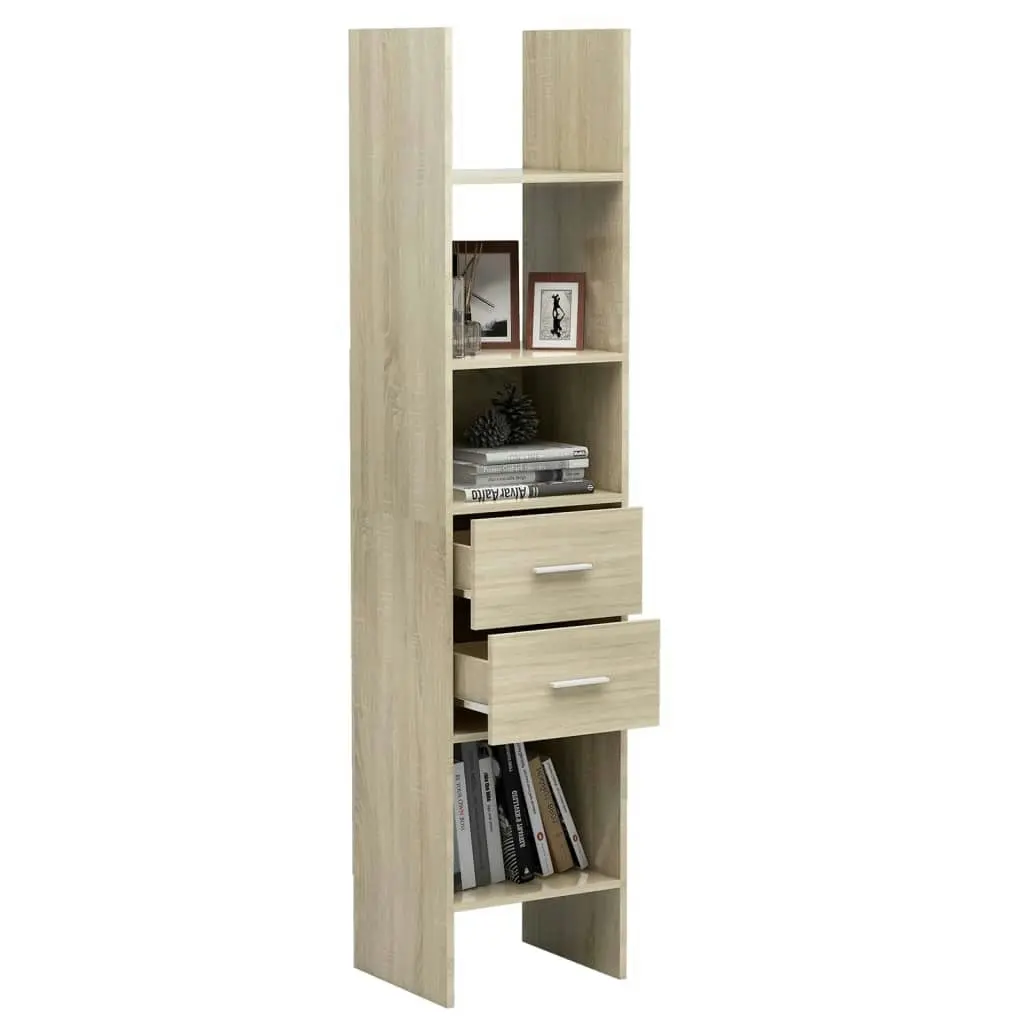 Book Cabinet Sonoma Oak 40x35x180 cm Engineered Wood 803419