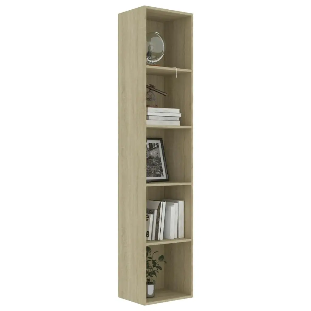 Book Cabinet Sonoma Oak 40x30x189 cm Engineered Wood 800957