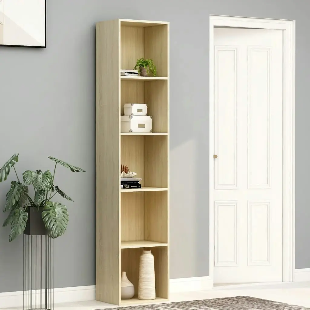 Book Cabinet Sonoma Oak 40x30x189 cm Engineered Wood 800957