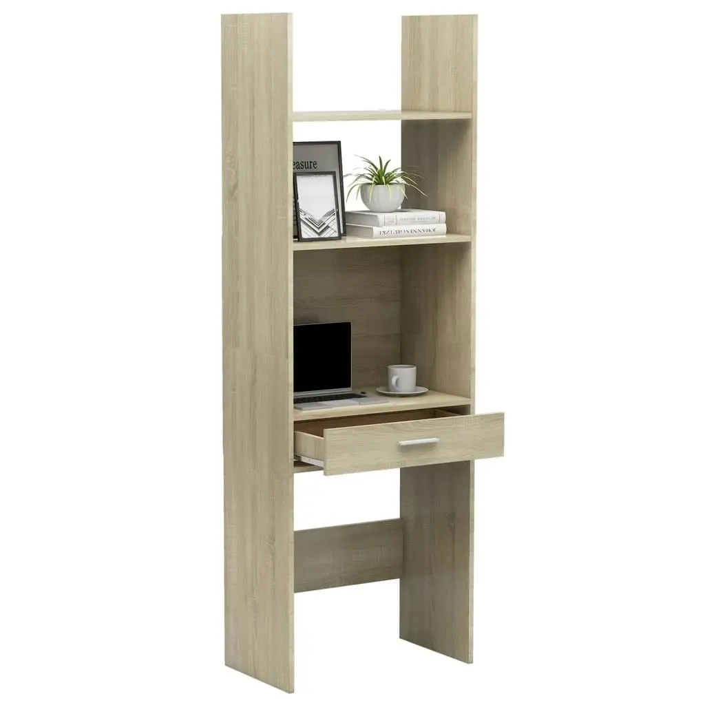 Book Cabinet Sonoma Oak 60x35x180 cm Engineered Wood 803428