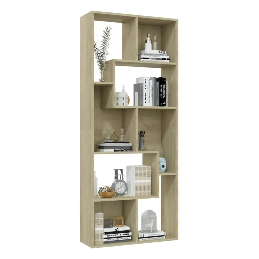 Book Cabinet Sonoma Oak 67x24x161 cm Engineered Wood 801880