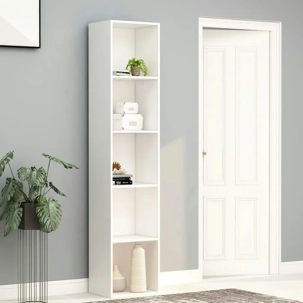 Book Cabinet White 40x30x189 cm Engineered Wood 800954