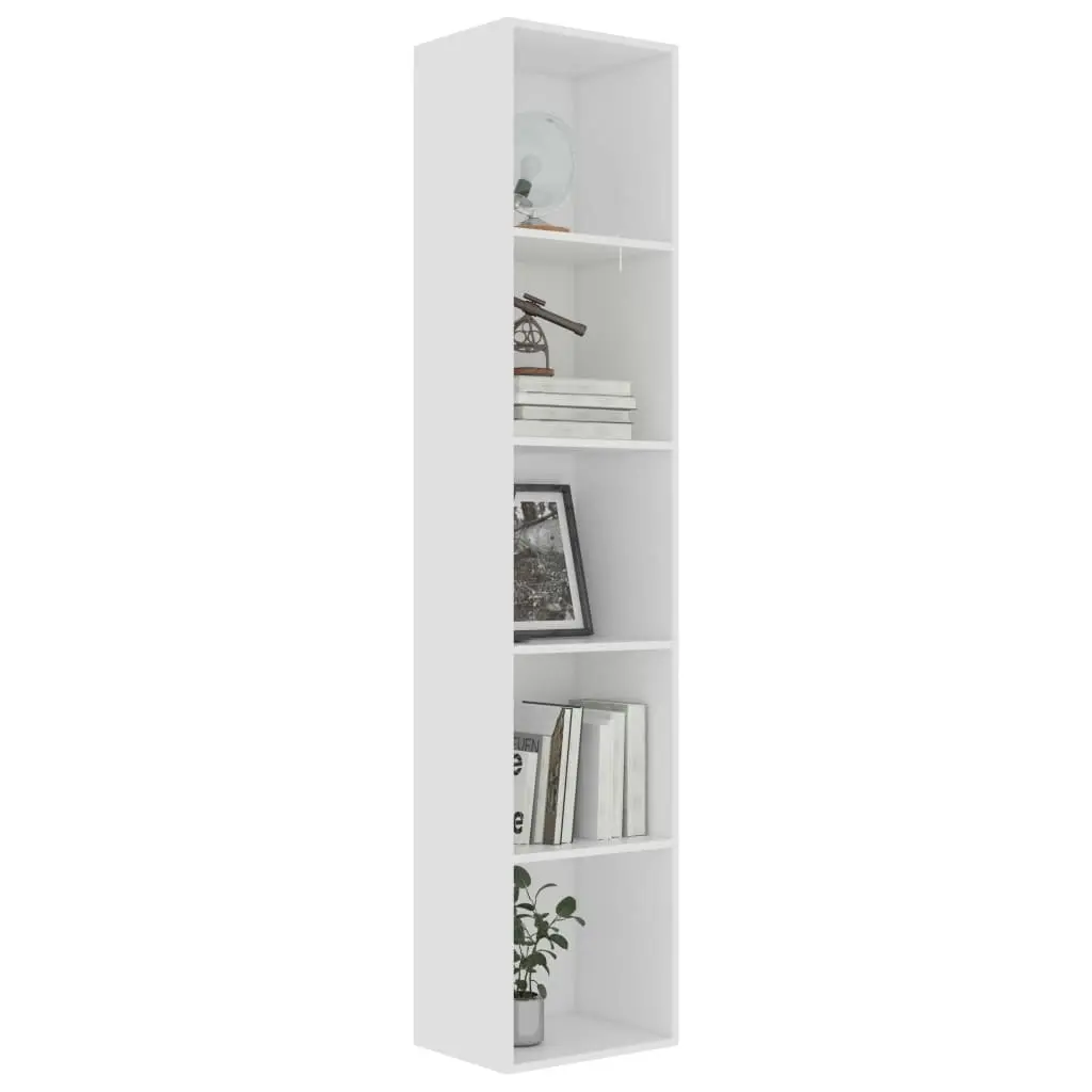 Book Cabinet White 40x30x189 cm Engineered Wood 800954