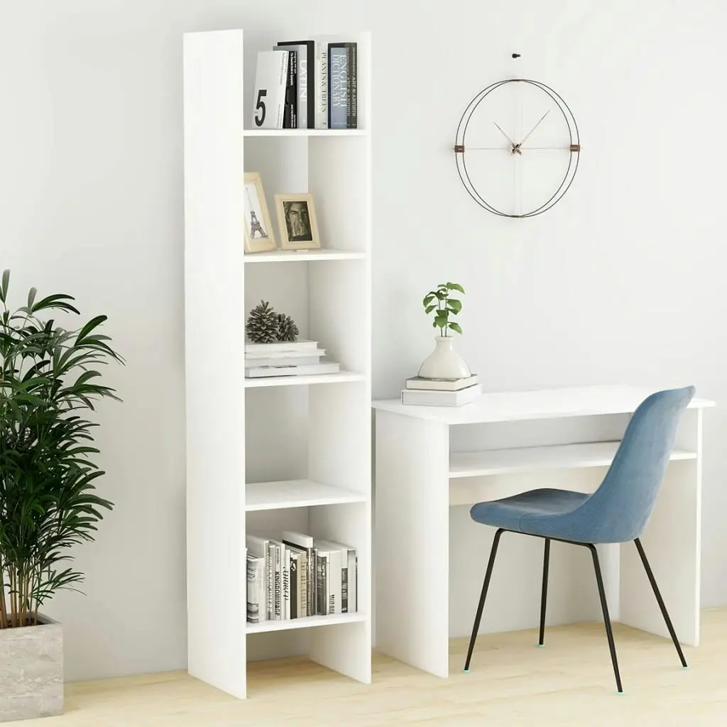 Book Cabinet White 40x35x180 cm Engineered Wood 803398