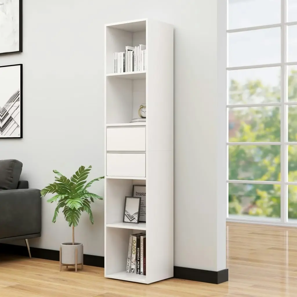 Book Cabinet White 36x30x171 cm Engineered Wood 802867