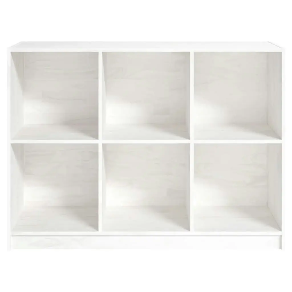 Book Cabinet White 104x33x76 cm Solid Pinewood 809967