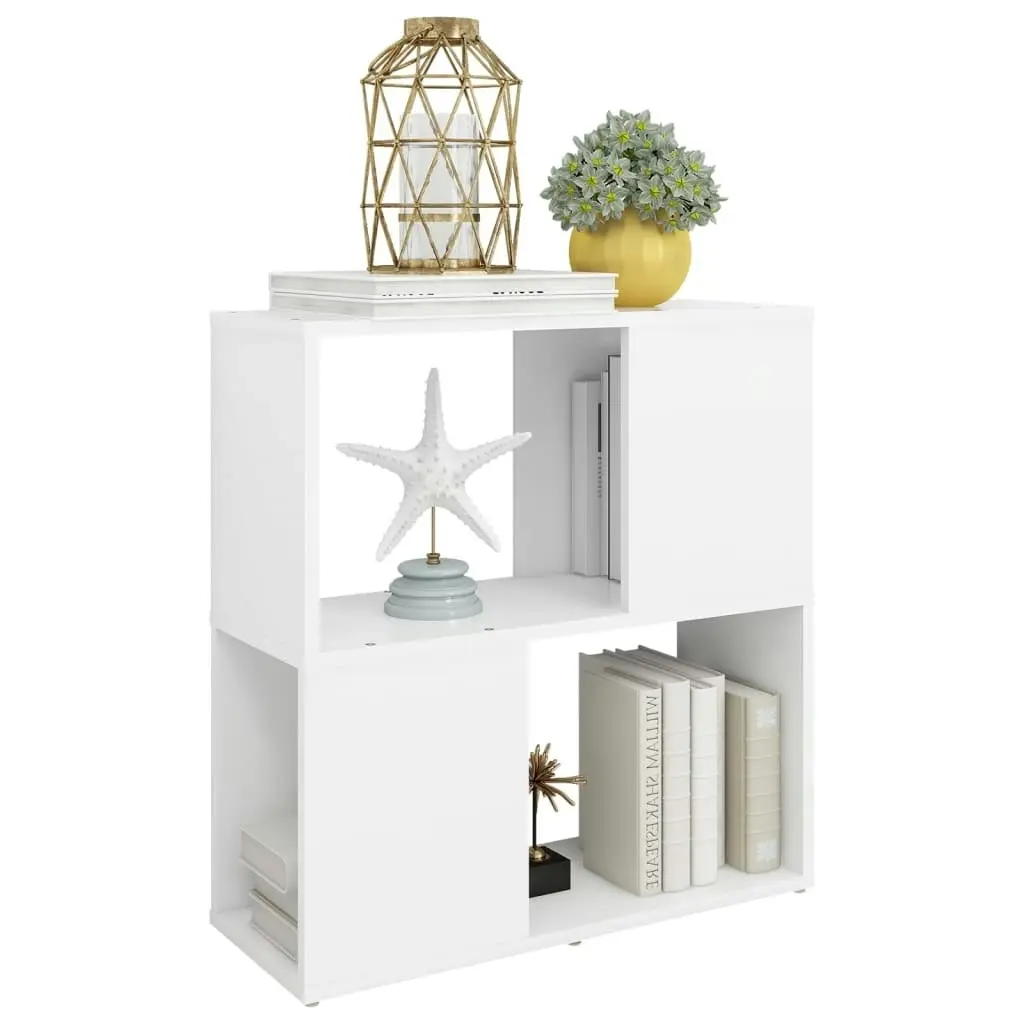 Book Cabinet White 60x24x63 cm Engineered Wood 809062