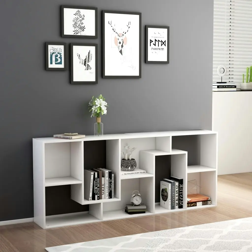 Book Cabinet White 67x24x161 cm Engineered Wood 801877