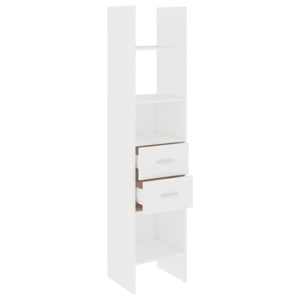 Book Cabinet White 40x35x180 cm Engineered Wood 803416