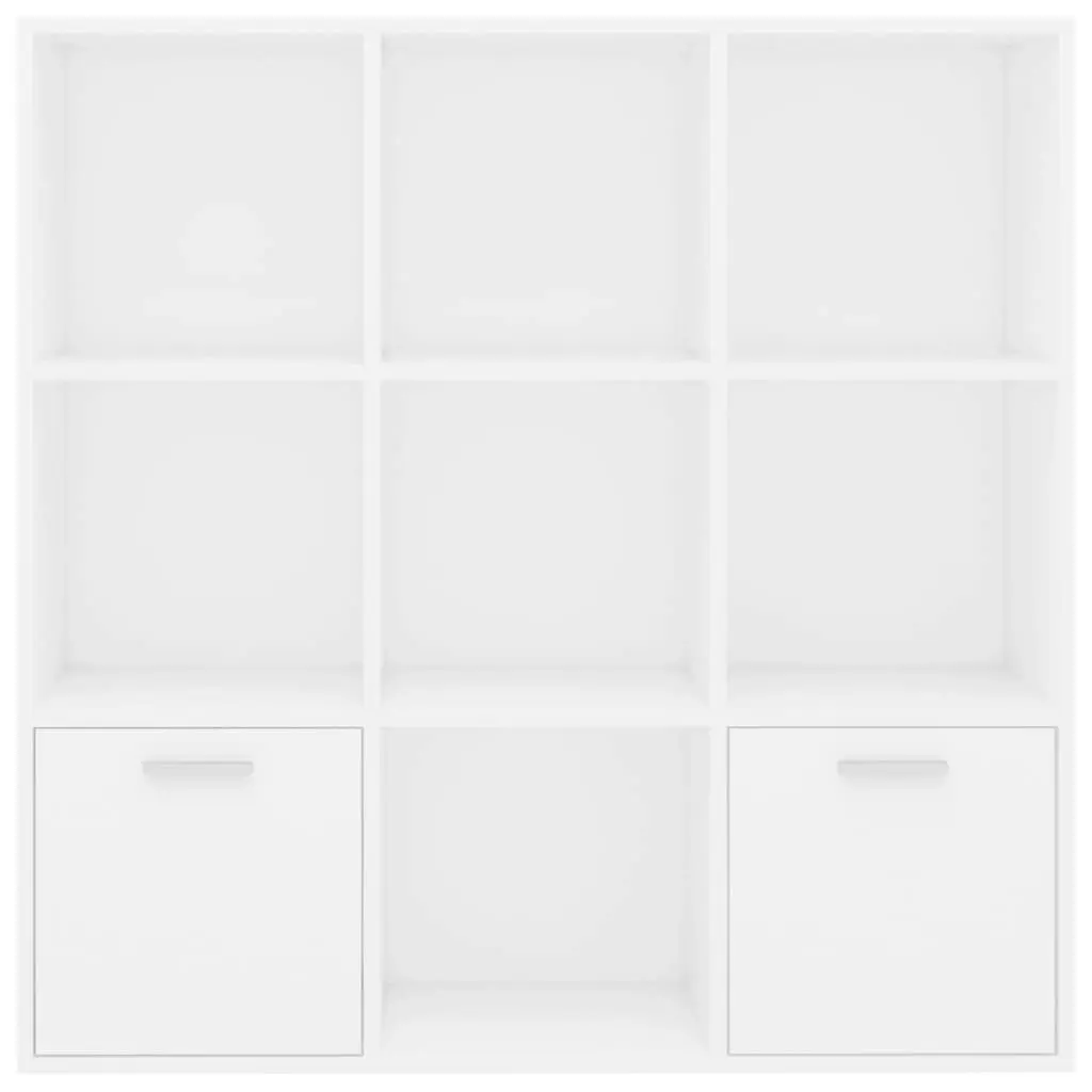 Book Cabinet White 98x30x98 cm Engineered Wood 801116