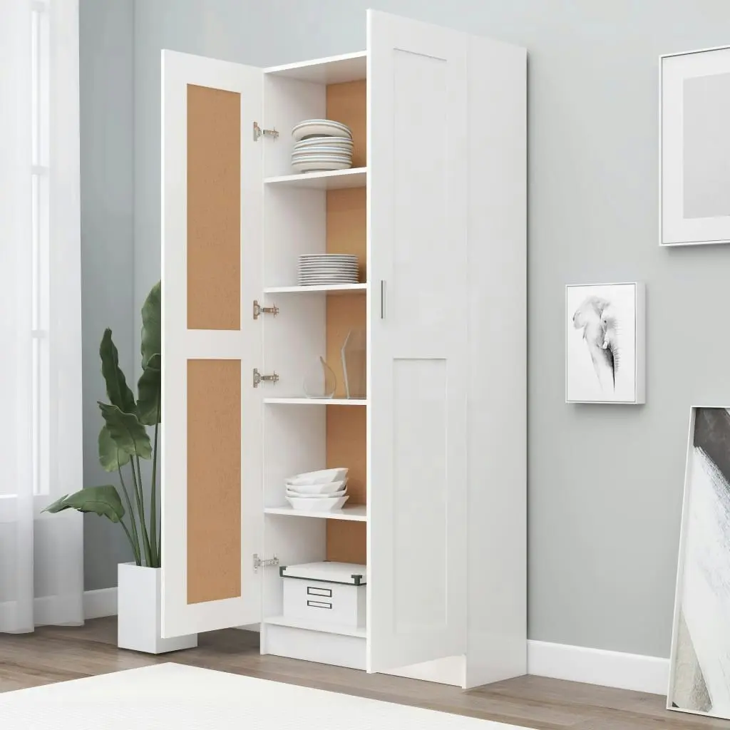 Book Cabinet White 82.5x30.5x185.5 cm Engineered Wood 802732