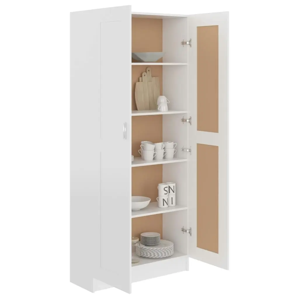 Book Cabinet White 82.5x30.5x185.5 cm Engineered Wood 802732