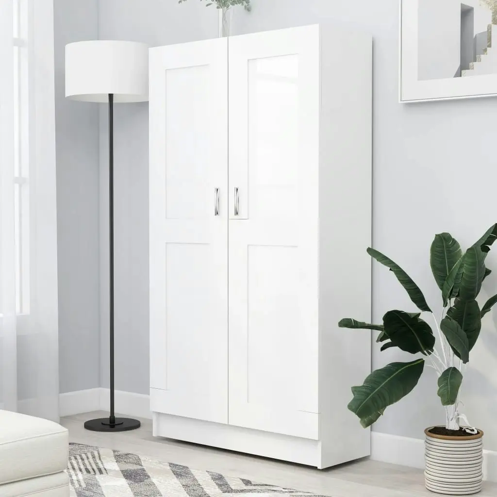 Book Cabinet White 82.5x30.5x150 cm Engineered Wood 802723