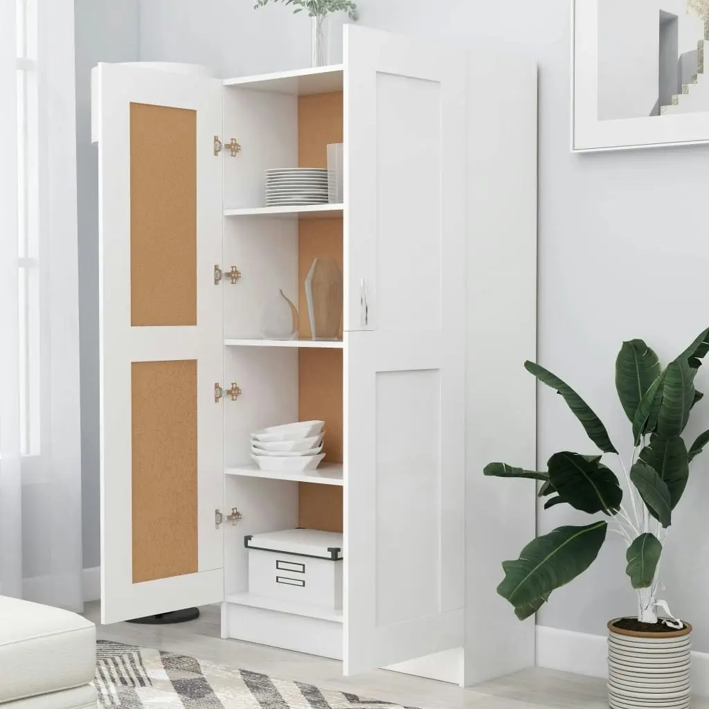 Book Cabinet White 82.5x30.5x150 cm Engineered Wood 802723