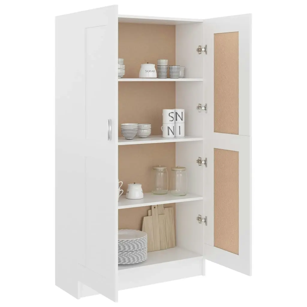 Book Cabinet White 82.5x30.5x150 cm Engineered Wood 802723