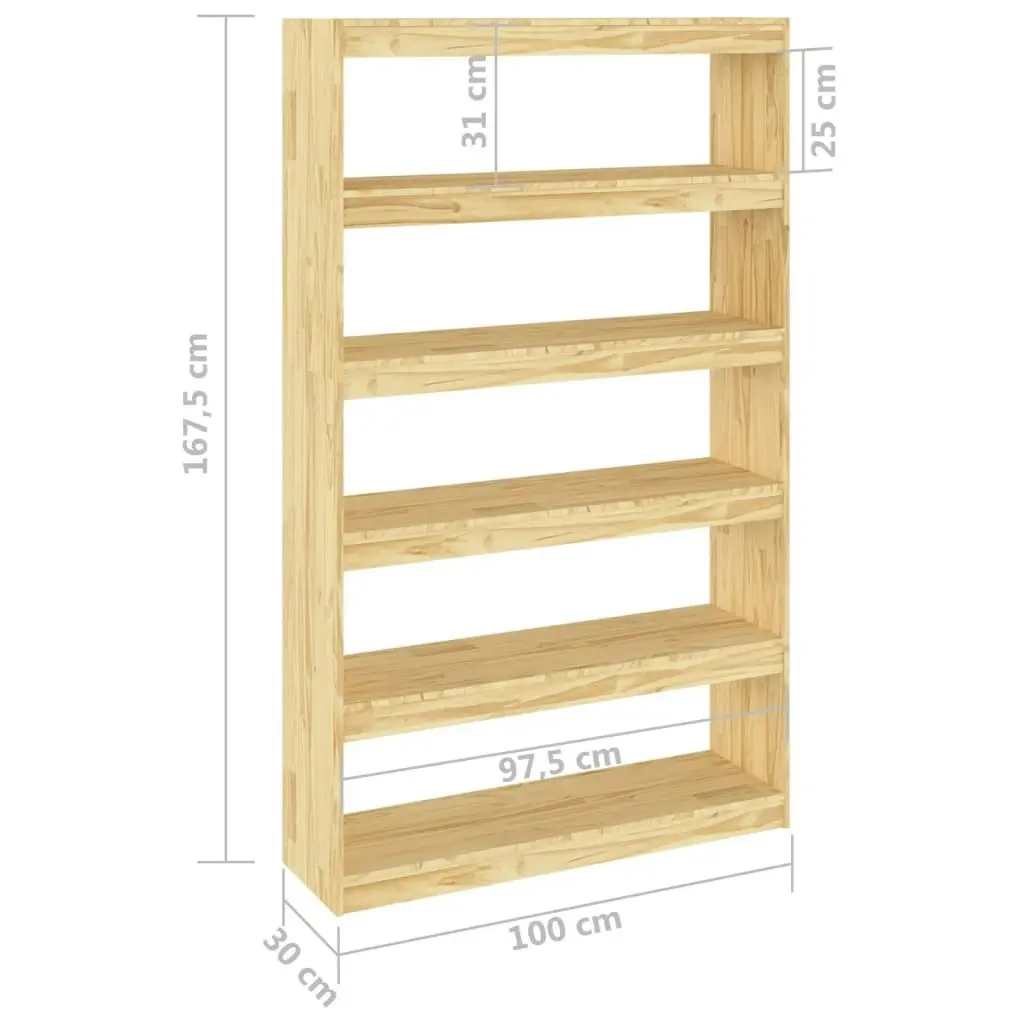 Book Cabinet/Room Divider 100x30x167.5 cm Solid Pinewood 808223