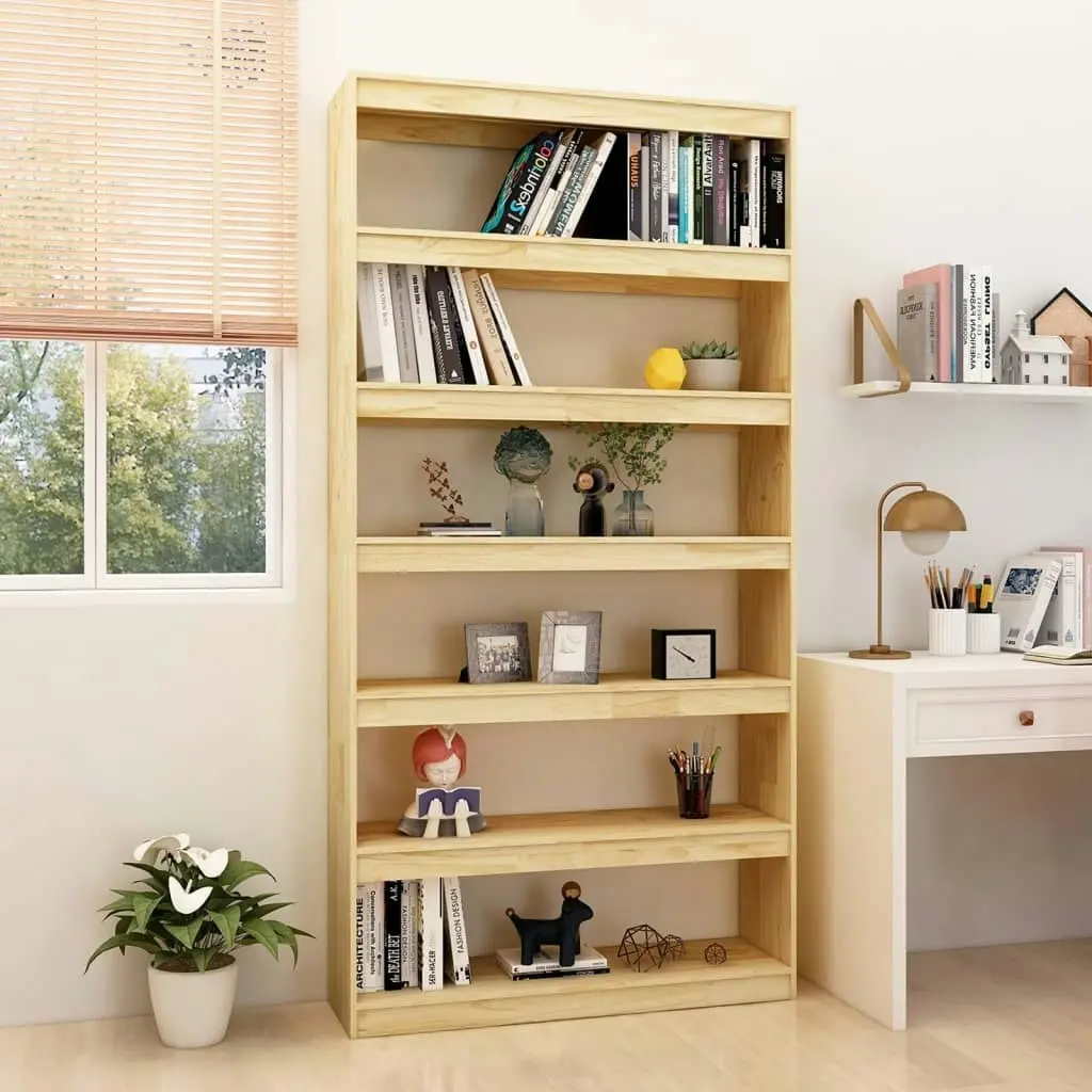 Book Cabinet/Room Divider 100x30x200 cm Solid Pinewood 808228