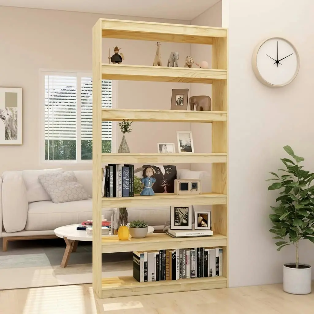 Book Cabinet/Room Divider 100x30x200 cm Solid Pinewood 808228