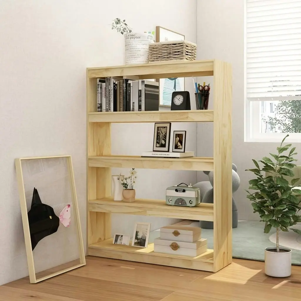 Book Cabinet/Room Divider 100x30x135.5 cm Solid Pinewood 808218