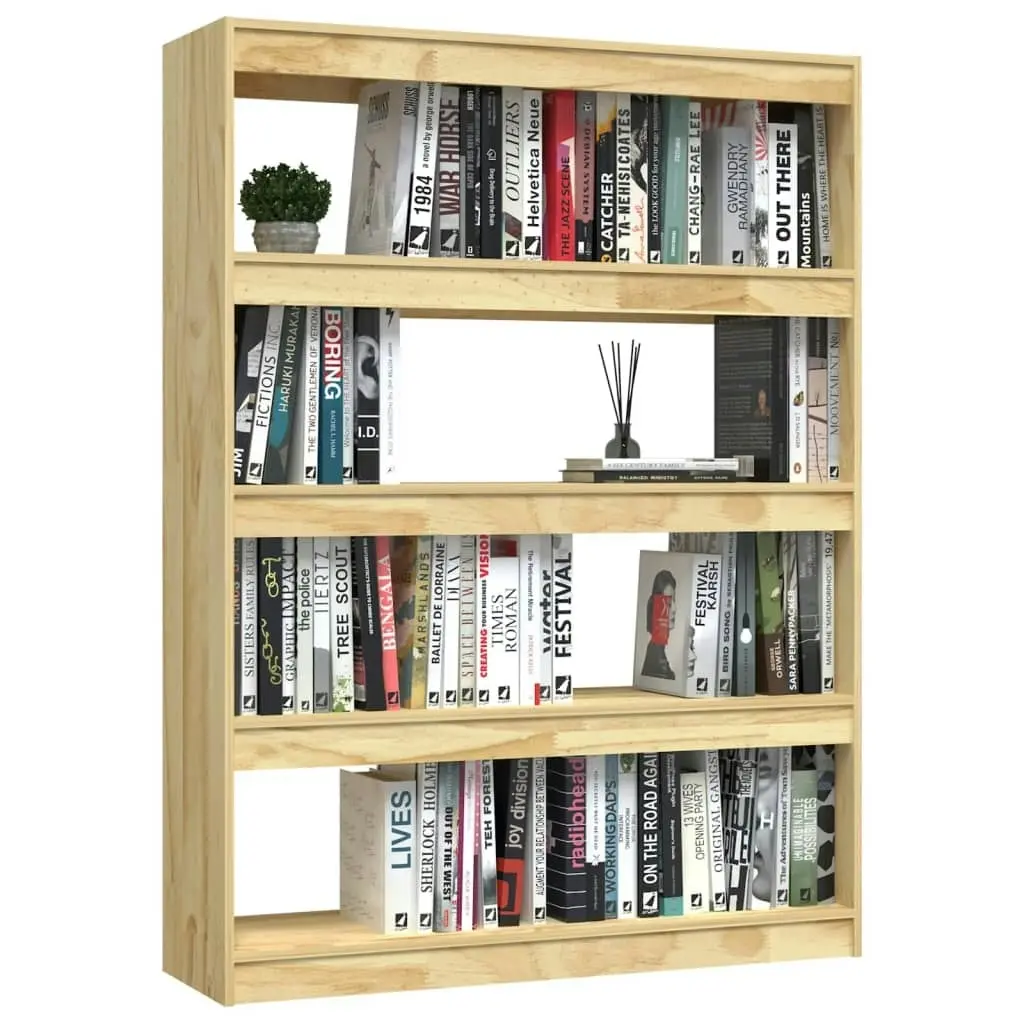 Book Cabinet/Room Divider 100x30x135.5 cm Solid Pinewood 808218