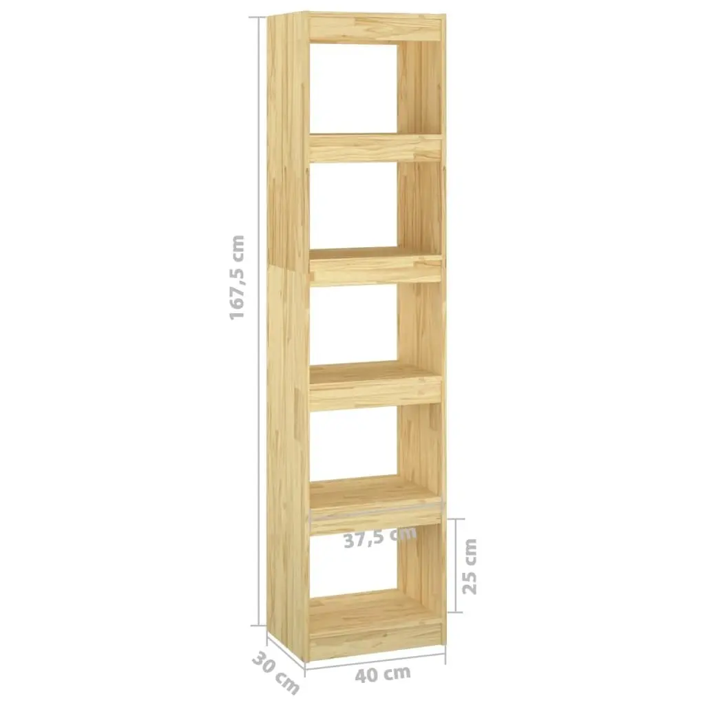 Book Cabinet/Room Divider 40x30x167.5 cm Solid Pinewood 808148