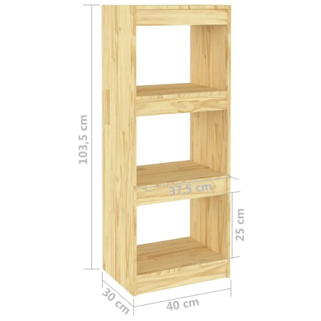 Book Cabinet/Room Divider 40x30x103.5 cm Solid Pinewood 808138