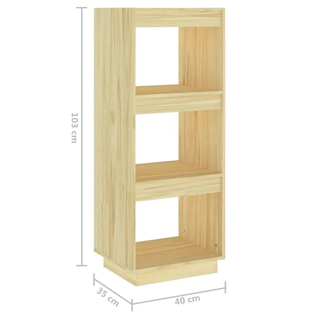 Book Cabinet/Room Divider 40x35x103 cm Solid Pinewood 810844