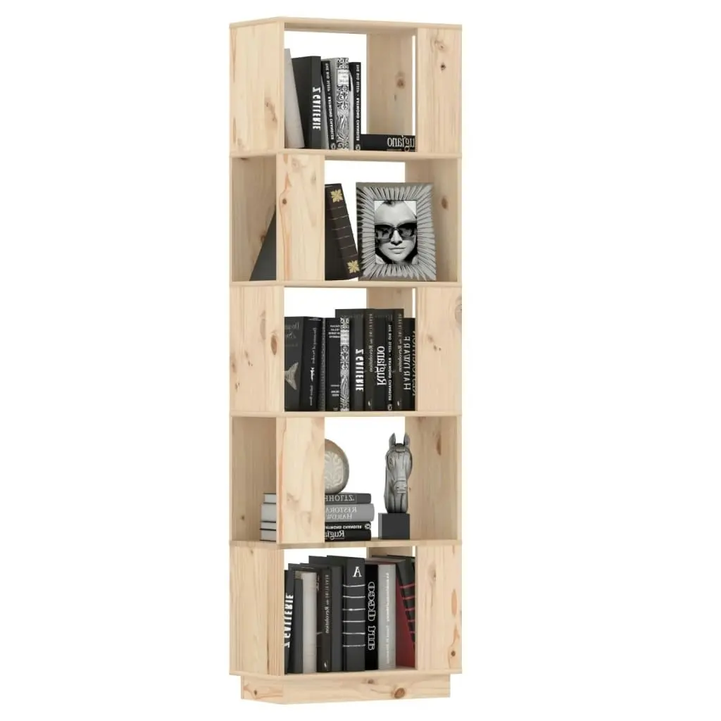 Book Cabinet/Room Divider 51x25x163.5 cm Solid Wood Pine 814044