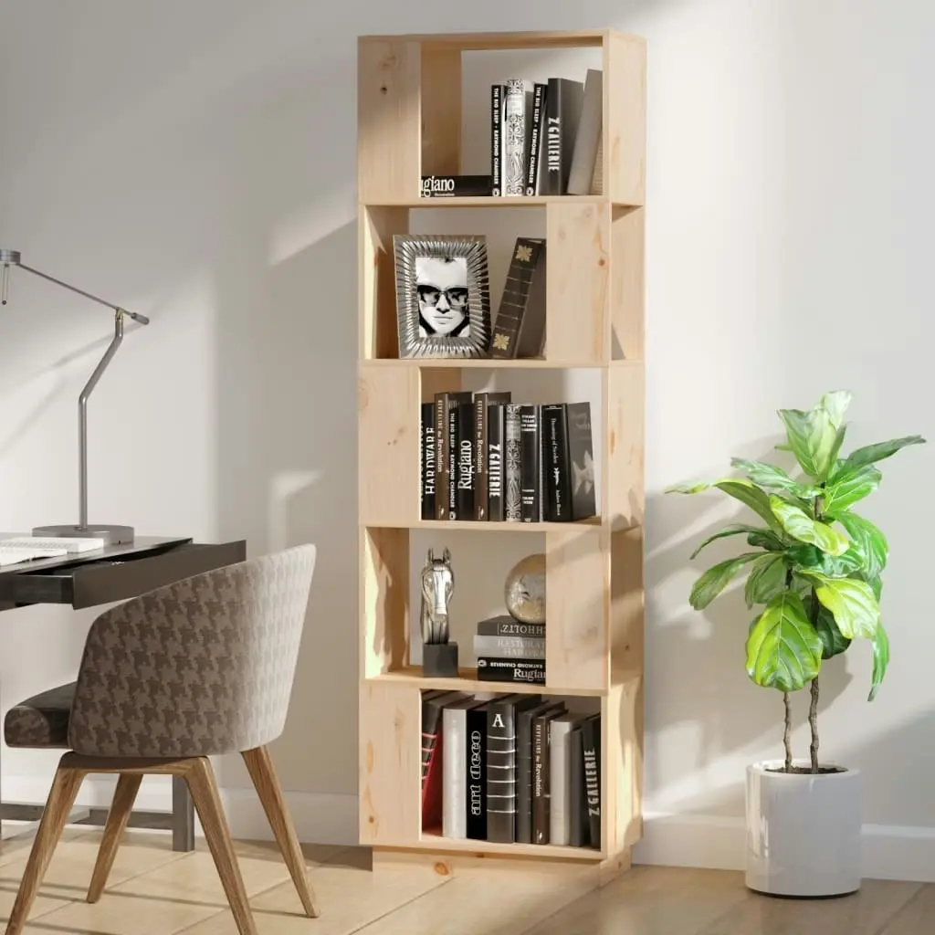 Book Cabinet/Room Divider 51x25x163.5 cm Solid Wood Pine 814044