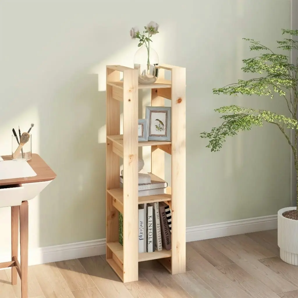 Book Cabinet/Room Divider 41x35x125 cm Solid Wood Pine 813864