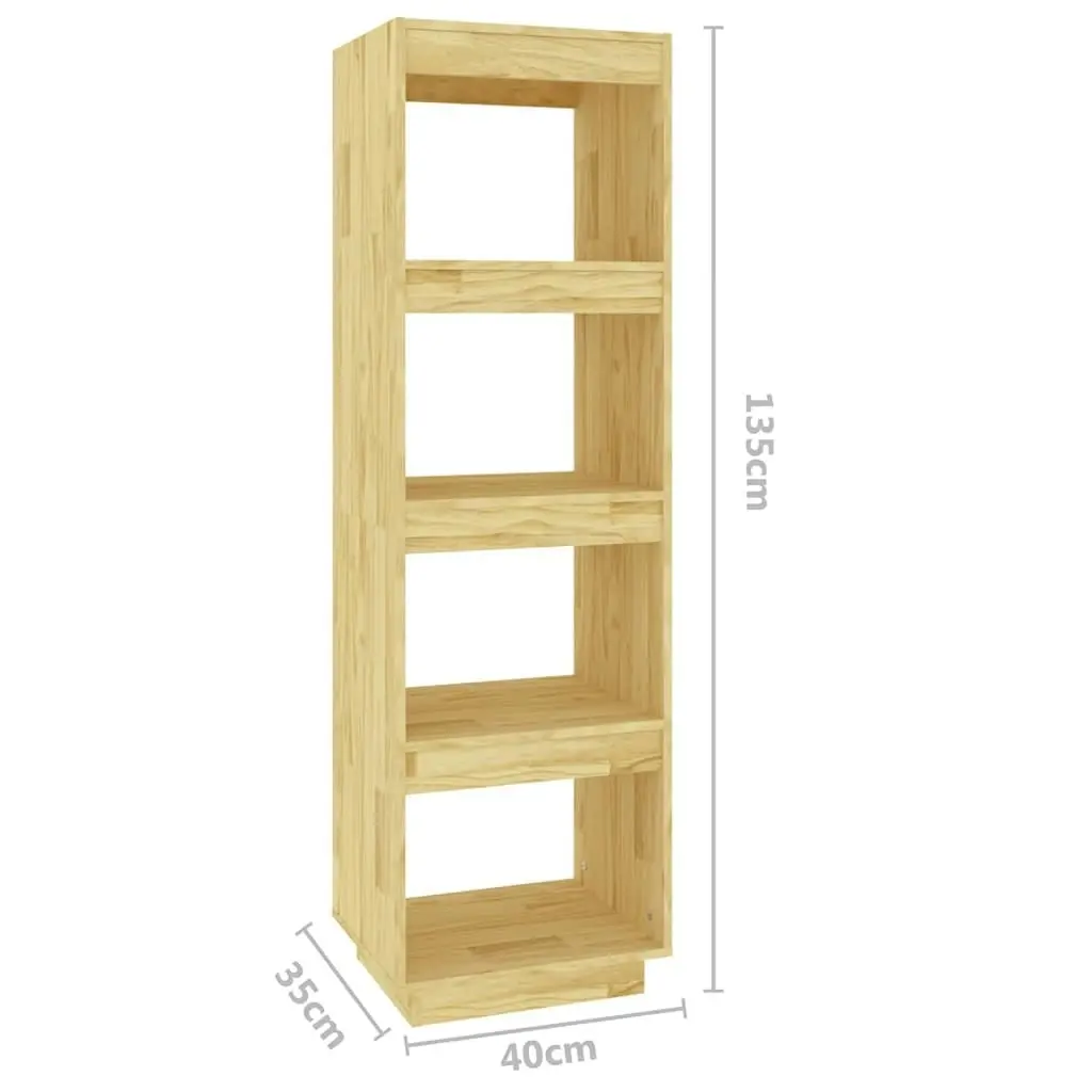 Book Cabinet/Room Divider 40x35x135 cm Solid Pinewood 810849