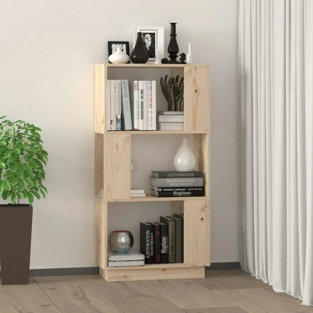 Book Cabinet/Room Divider 51x25x101 cm Solid Wood Pine 814034