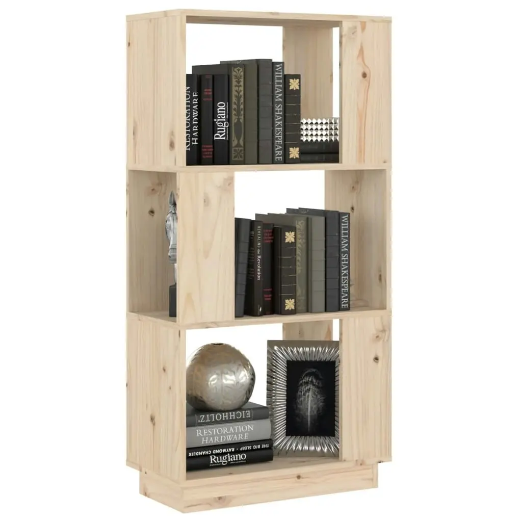 Book Cabinet/Room Divider 51x25x101 cm Solid Wood Pine 814034