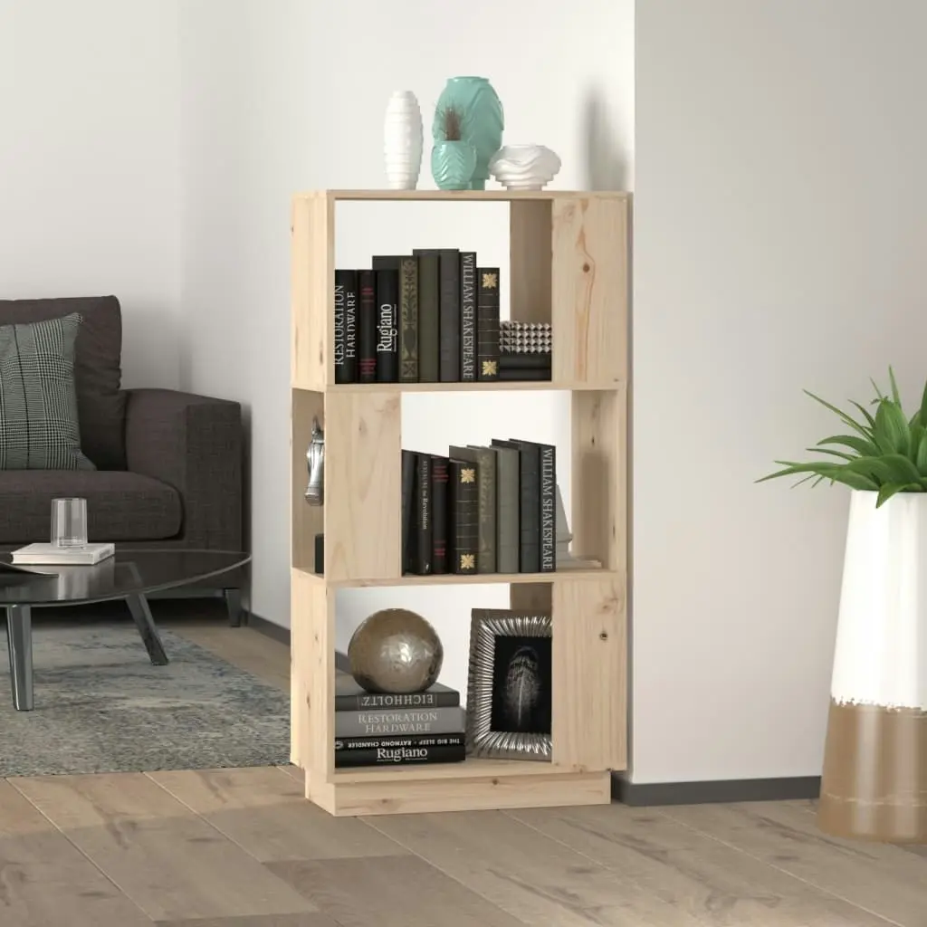 Book Cabinet/Room Divider 51x25x101 cm Solid Wood Pine 814034