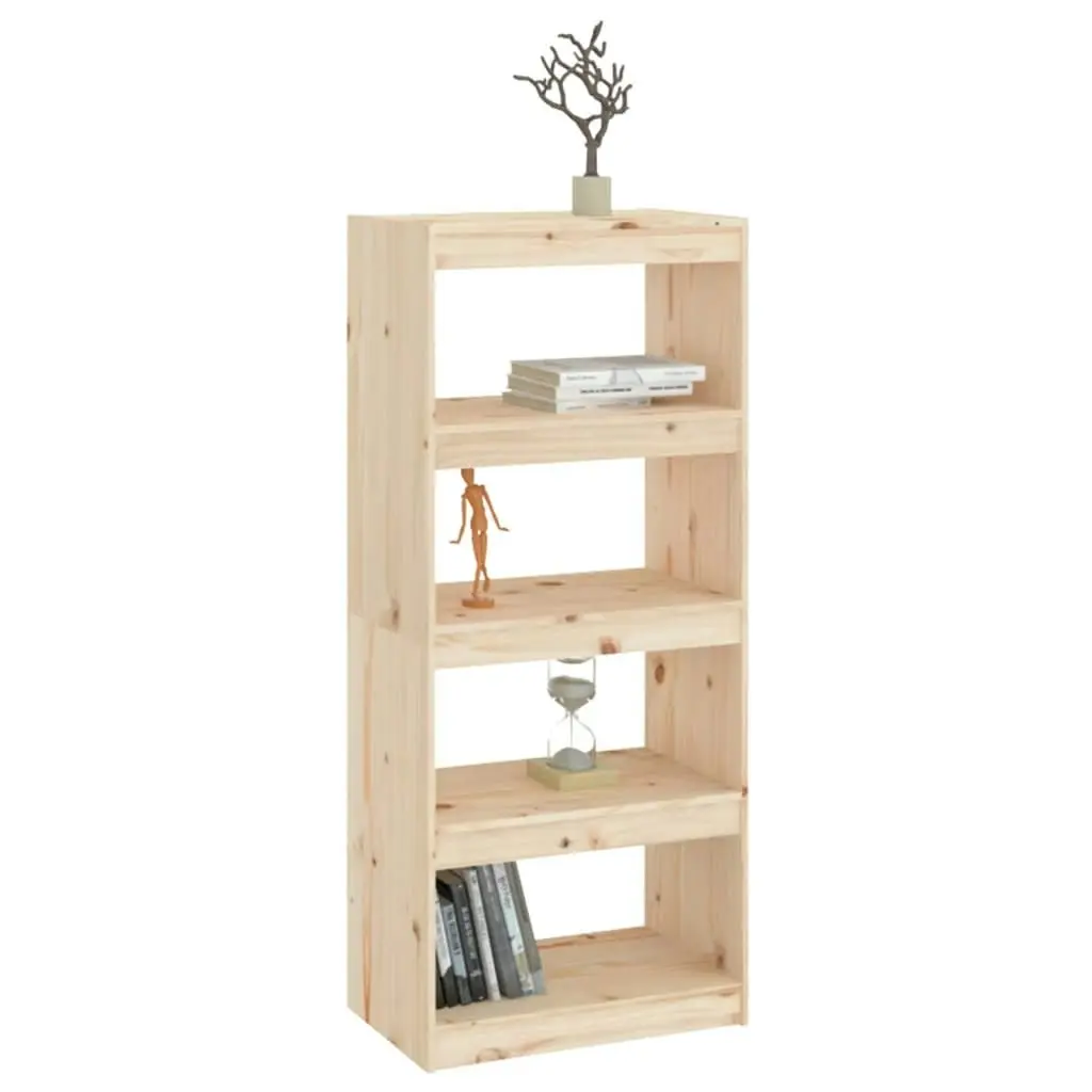 Book Cabinet/Room Divider 60x30x135.5 cm Solid Wood Pine 808168