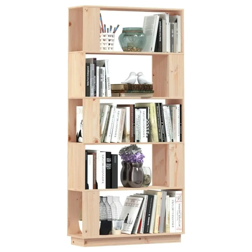 Book Cabinet/Room Divider 80x25x163.5 cm Solid Wood Pine 814064