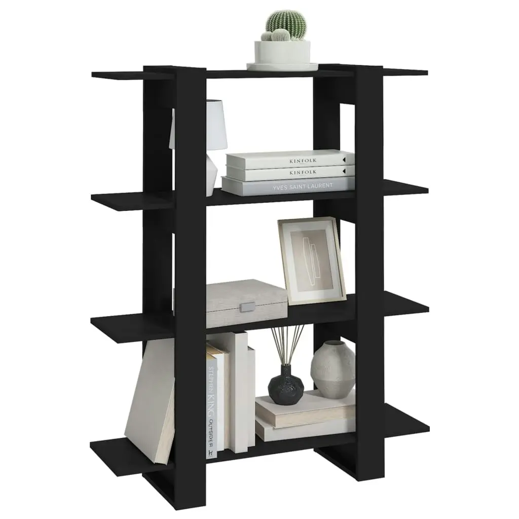 Book Cabinet/Room Divider Black 100x30x123.5 cm 811539