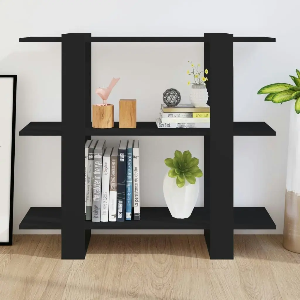 Book Cabinet/Room Divider Black 100x30x87 cm 811548