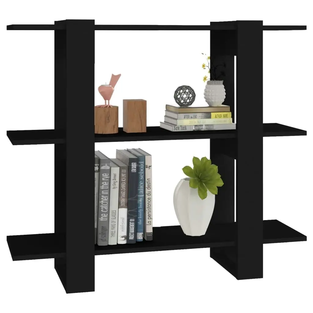 Book Cabinet/Room Divider Black 100x30x87 cm 811548