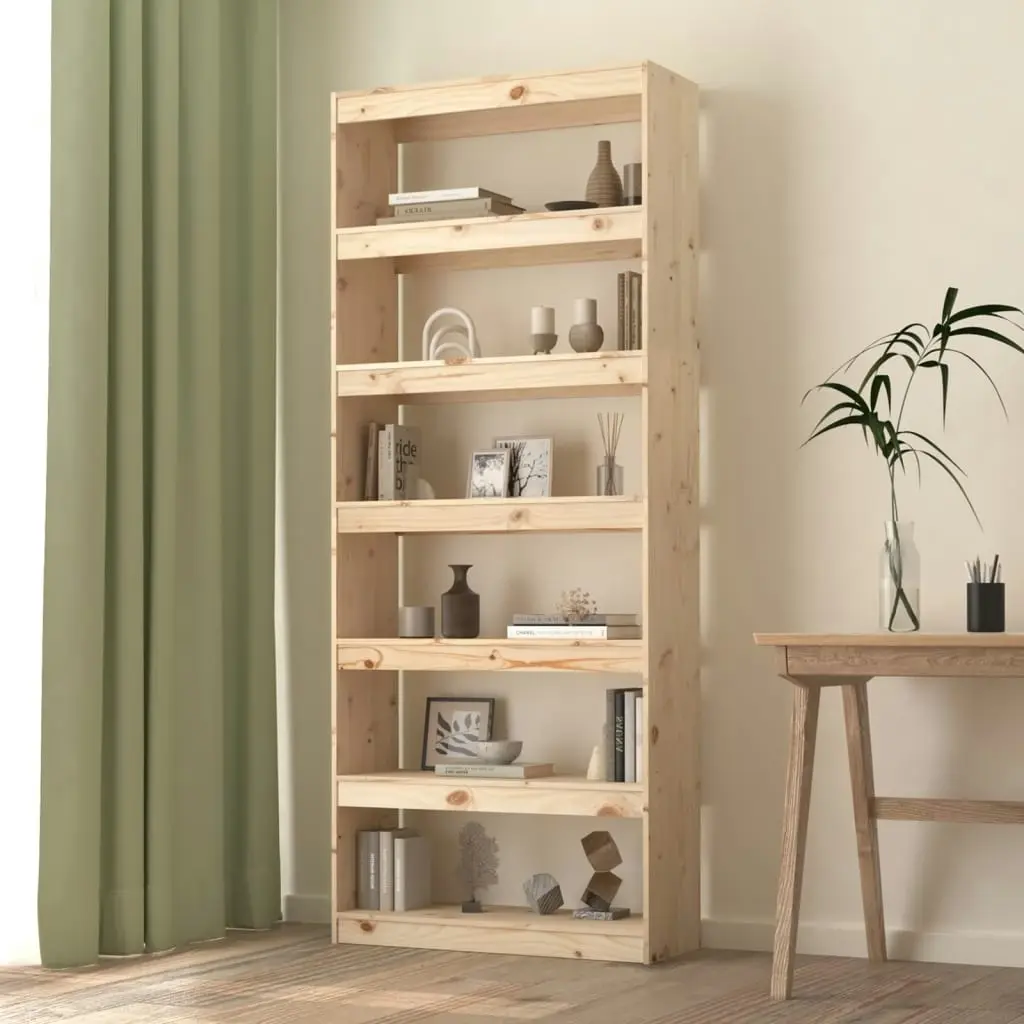 Book Cabinet/Room Divider 80x30x199.5 cm Solid Wood Pine 808203