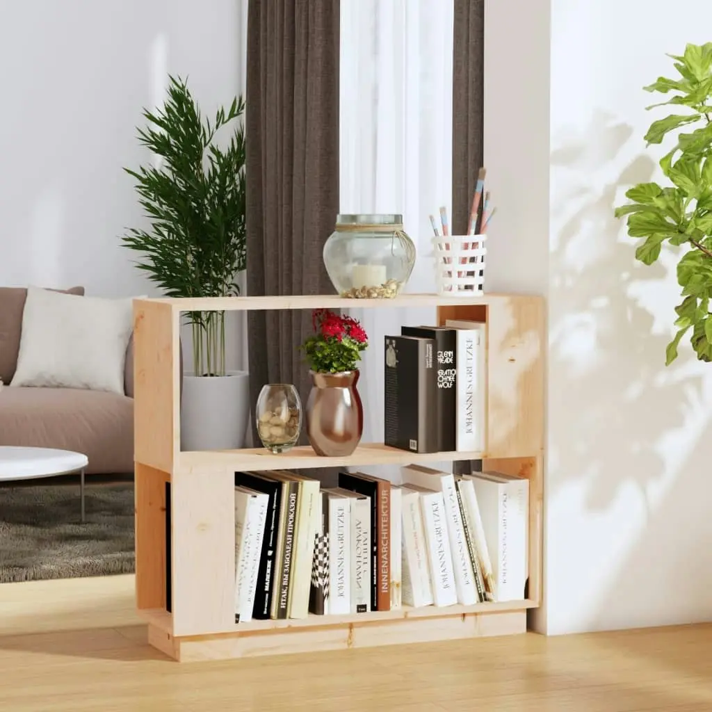 Book Cabinet/Room Divider 80x25x70 cm Solid Wood Pine 814049