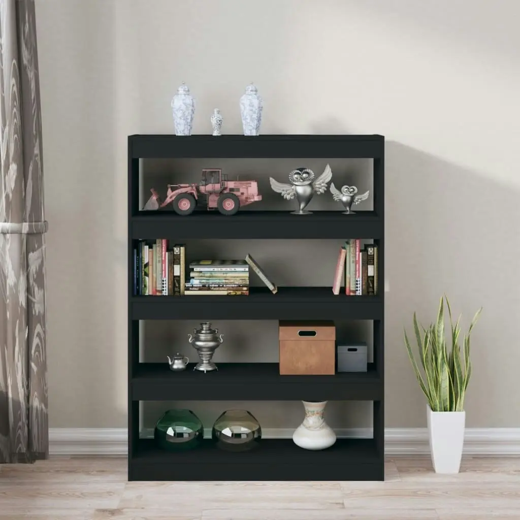 Book Cabinet/Room Divider Black 100x30x135 cm 811755