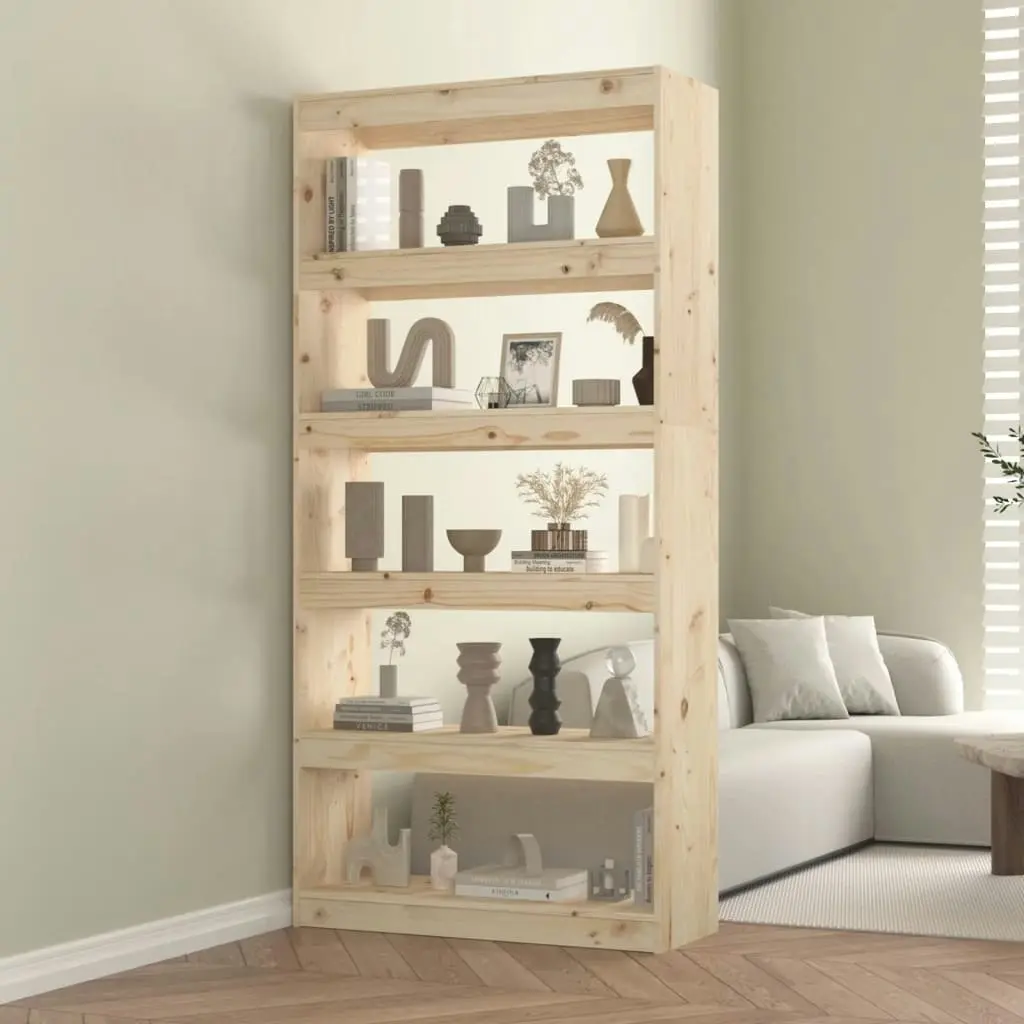 Book Cabinet/Room Divider 80x30x167.4 cm Solid Wood Pine 808198