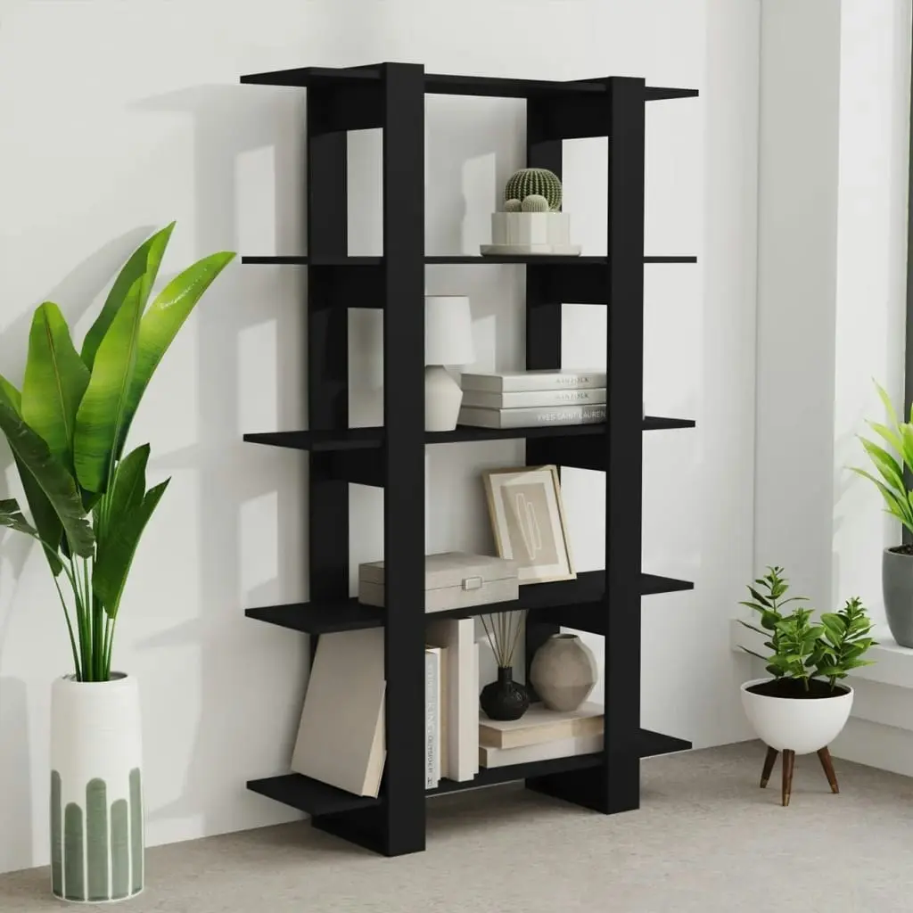 Book Cabinet/Room Divider Black 100x30x160 cm 811530