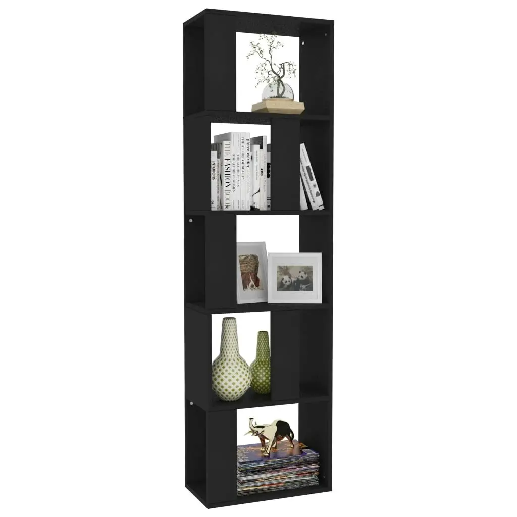 Book Cabinet/Room Divider Black 45x24x159 cm Engineered Wood 800109