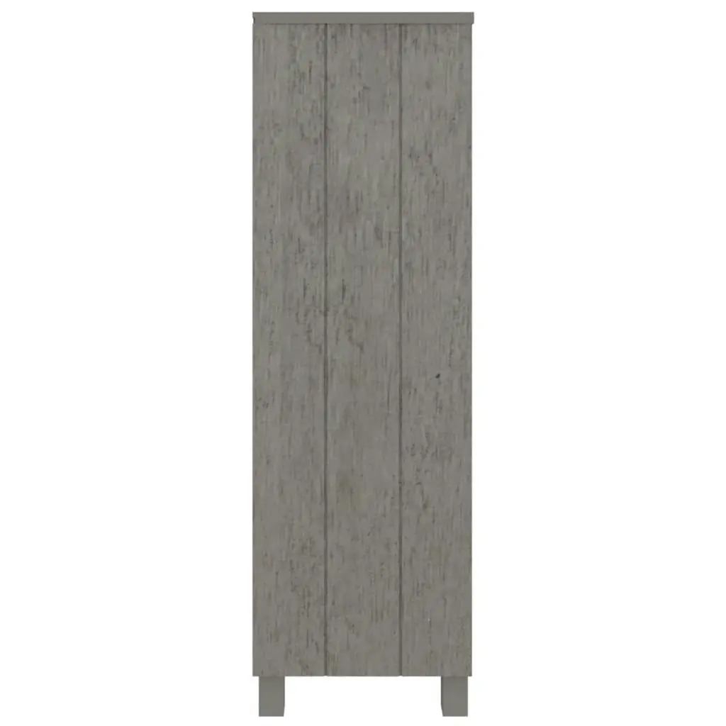 Book Cabinet "HAMAR" Light  Grey  85x35x112 cm Solid Wood Pine 340487