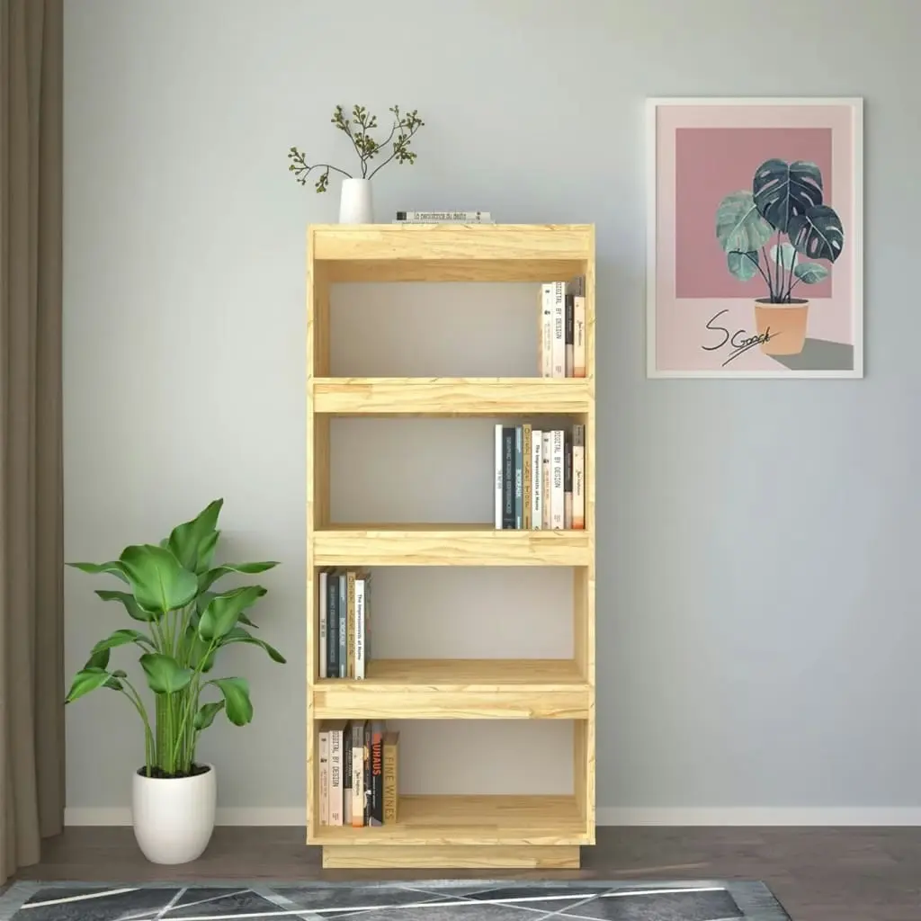 Book Cabinet/Room Divider 60x35x135 cm Solid Pinewood 810869